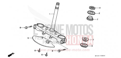 STEERING STEM NX650R de 1994